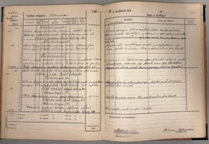 Færslur í leiðarbók Gullfoss 9. apríl 1940, daginn sem Þjóðverjar réðust inn í Danmörku.