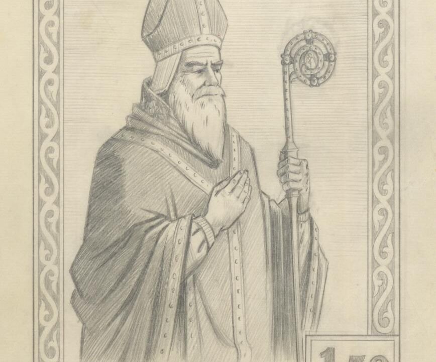 Frímerki af Jóni Arasyni Hólabiskup